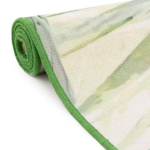 Green 2' x 8' Jill Zarin Caribbean Outdoor Runner Area Rug Weather Resistant for Patio, Deck, Terrace, Balcony, Porch 100% Premium Nylon Pile Coastal Carpet for Sale at Rug Engine