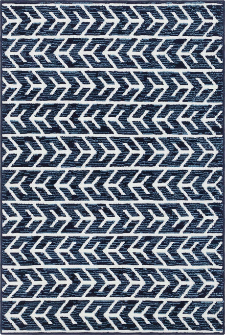 Navy Blue 2' x 3' Sabrina Soto Outdoor Rectangle Rug