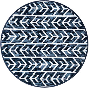 Navy Blue 3' 3 x 3' 3 Sabrina Soto Outdoor Round Rug