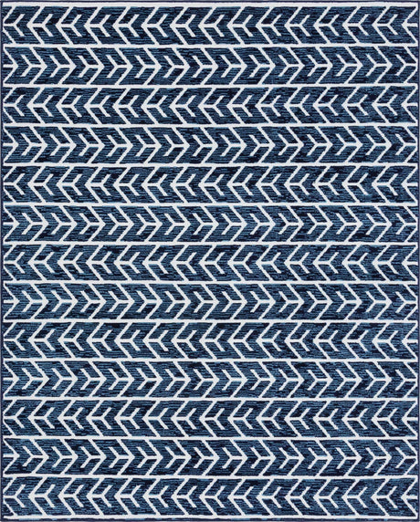 Navy Blue 6' x 9' Sabrina Soto Outdoor Rectangle Rug