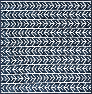 Navy Blue 8' x 8' Sabrina Soto Outdoor Square Rug