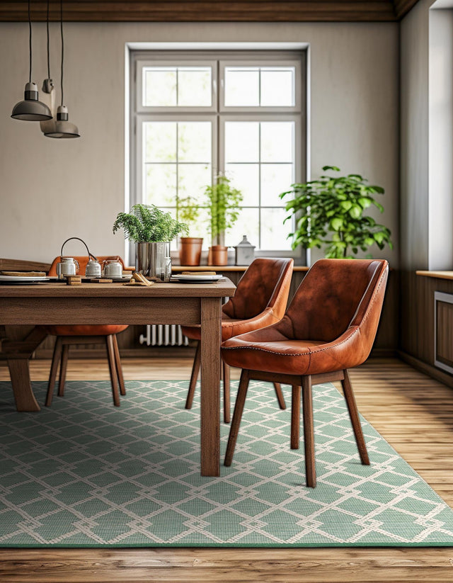 Mint Green 10' x 10' Jill Zarin Dorset Square Area Rug Premium Wool & Cotton Blend All Natural Pile Carpet for Bedrooms, Offices, Living Rooms, Dorms for Sale at Rug Engine