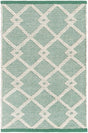 Mint Green 2' 2 x 3' 1 Jill Zarin Dorset Rectangle Area Rug Premium Wool & Cotton Blend All Natural Pile Carpet for Bedrooms, Offices, Living Rooms, Dorms for Sale at Rug Engine