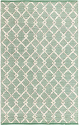 Mint Green 5' 1 x 8' Jill Zarin Dorset Rectangle Area Rug Premium Wool & Cotton Blend All Natural Pile Carpet for Bedrooms, Offices, Living Rooms, Dorms for Sale at Rug Engine