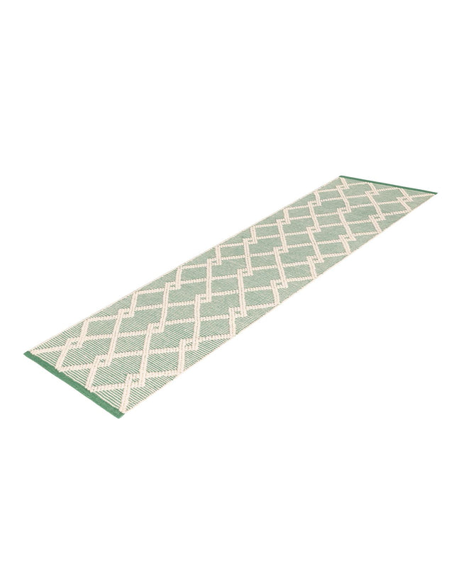 Mint Green 2' x 6' 1 Jill Zarin Dorset Runner Area Rug Premium Wool & Cotton Blend All Natural Pile Carpet for Bedrooms, Offices, Living Rooms, Dorms for Sale at Rug Engine