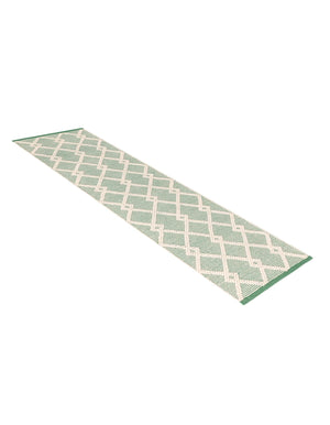 Mint Green 2' x 6' 1 Jill Zarin Dorset Runner Area Rug Premium Wool & Cotton Blend All Natural Pile Carpet for Bedrooms, Offices, Living Rooms, Dorms for Sale at Rug Engine