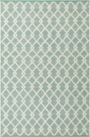 Mint Green 6' 1 x 9' Jill Zarin Dorset Rectangle Area Rug Premium Wool & Cotton Blend All Natural Pile Carpet for Bedrooms, Offices, Living Rooms, Dorms for Sale at Rug Engine