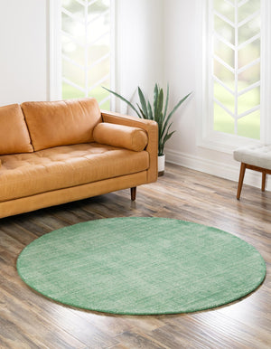 Green 5' 3 x 5' 3 Jill Zarin English Manor Round Area Rug 100% Premium Natural Wool Handwoven Carpet for Living Rooms, Office Space, Bedrooms, Dorms for Sale at Rug Engine