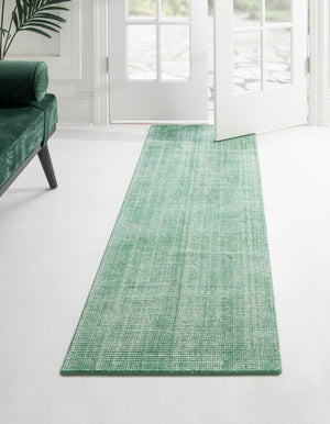 Green 2' x 4' 1 Jill Zarin English Manor Runner Area Rug 100% Premium Natural Wool Handwoven Carpet for Living Rooms, Office Space, Bedrooms, Dorms for Sale at Rug Engine