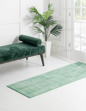 Green 2' x 4' 1 Jill Zarin English Manor Runner Area Rug 100% Premium Natural Wool Handwoven Carpet for Living Rooms, Office Space, Bedrooms, Dorms for Sale at Rug Engine