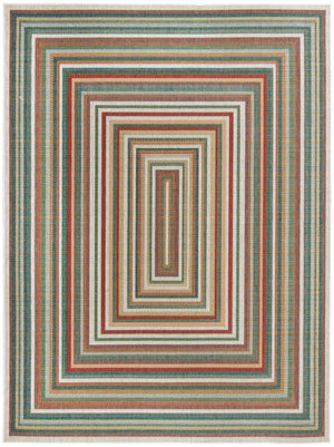 Multicolor 8' x 11' Baja Outdoor Rectangle Rug