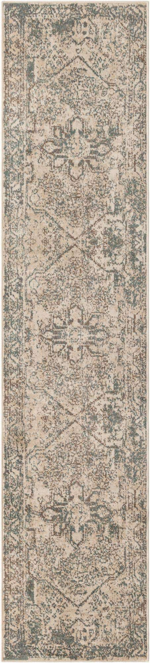 Multicolor 2' 7 x 12' Tuareg Runner Area Rug Vintage Inspired Distressed Look Durable Easy Clean Carpet for Unique Home Interiors for Sale at Rug Engine