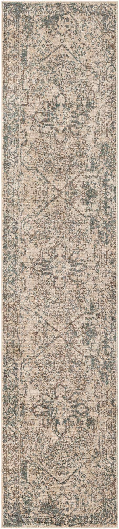 Multicolor 2' 7 x 12' Tuareg Runner Area Rug Vintage Inspired Distressed Look Durable Easy Clean Carpet for Unique Home Interiors for Sale at Rug Engine