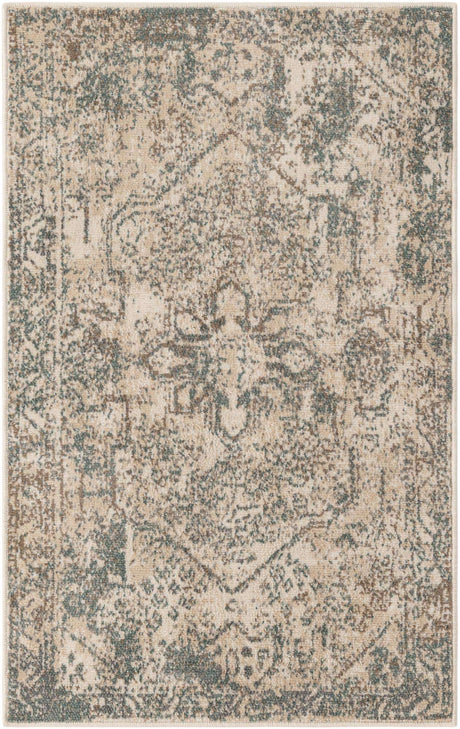 Multicolor 3' 3 x 5' 3 Tuareg Rectangle Area Rug Vintage Inspired Distressed Look Durable Easy Clean Carpet for Unique Home Interiors for Sale at Rug Engine