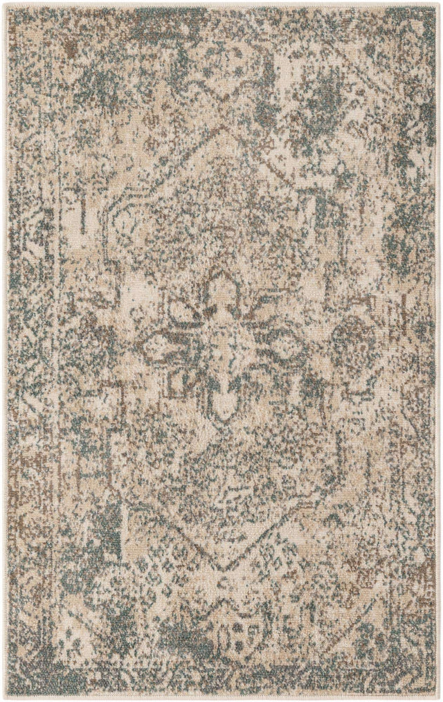 Multicolor 3' 3 x 5' 3 Tuareg Rectangle Area Rug Vintage Inspired Distressed Look Durable Easy Clean Carpet for Unique Home Interiors for Sale at Rug Engine