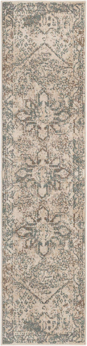 Multicolor 2' x 8' Tuareg Runner Area Rug Vintage Inspired Distressed Look Durable Easy Clean Carpet for Unique Home Interiors for Sale at Rug Engine