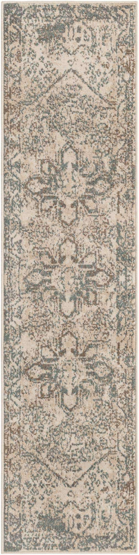 Multicolor 2' x 8' Tuareg Runner Area Rug Vintage Inspired Distressed Look Durable Easy Clean Carpet for Unique Home Interiors for Sale at Rug Engine