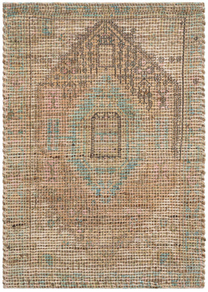 Khaki and Ivory 2' x 3' 1 Chenille Jute Rectangle Area Rug Vintage Distressed Boho All Natural Eco-Friendly Sustainable Carpet for Living Dining Office Dorm Rooms for Sale at Rug Engine