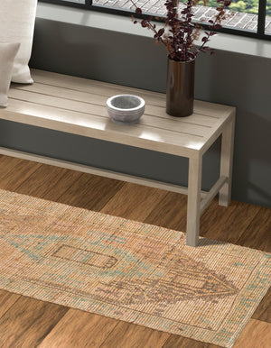 Khaki and Ivory 2' 2 x 8' Chenille Jute Runner Area Rug Vintage Distressed Boho All Natural Eco-Friendly Sustainable Carpet for Living Dining Office Dorm Rooms for Sale at Rug Engine
