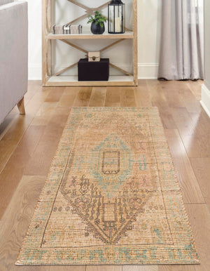 Khaki and Ivory 2' 2 x 8' Chenille Jute Runner Area Rug Vintage Distressed Boho All Natural Eco-Friendly Sustainable Carpet for Living Dining Office Dorm Rooms for Sale at Rug Engine