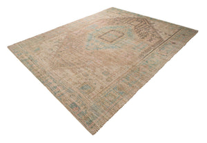 Khaki and Ivory 7' 10 x 10' Chenille Jute Rectangle Area Rug Vintage Distressed Boho All Natural Eco-Friendly Sustainable Carpet for Living Dining Office Dorm Rooms for Sale at Rug Engine