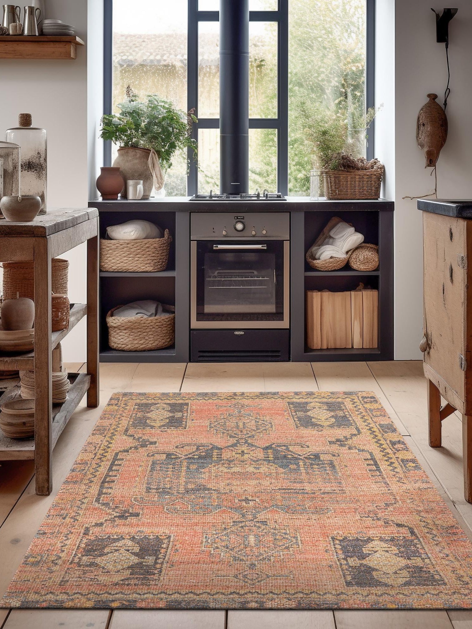 Antique Red 2' x 3' 1 Chenille Jute Rectangle Area Rug Vintage Distressed Boho All Natural Eco-Friendly Sustainable Carpet for Living Dining Office Dorm Rooms for Sale at Rug Engine