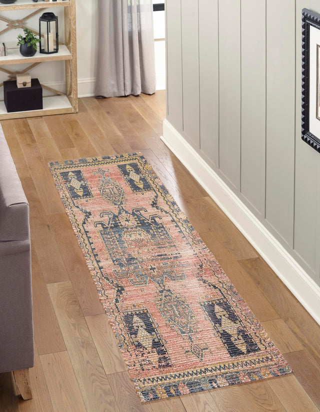 Antique Red 2' 2 x 6' 1 Chenille Jute Runner Rug