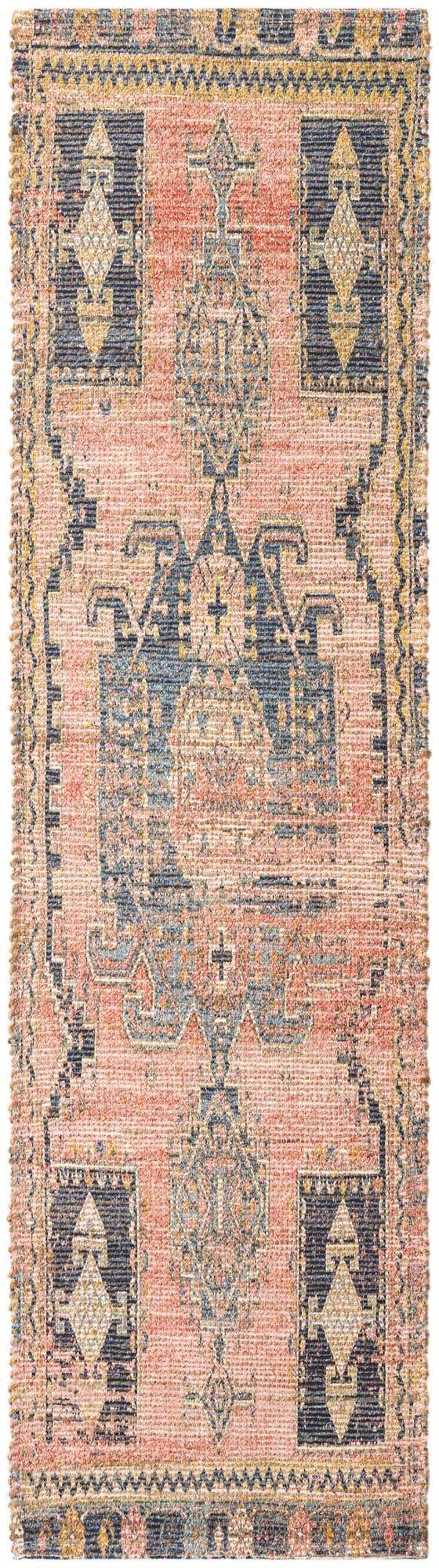 Antique Red 2' 2 x 8' Chenille Jute Runner Area Rug Vintage Distressed Boho All Natural Eco-Friendly Sustainable Carpet for Living Dining Office Dorm Rooms for Sale at Rug Engine