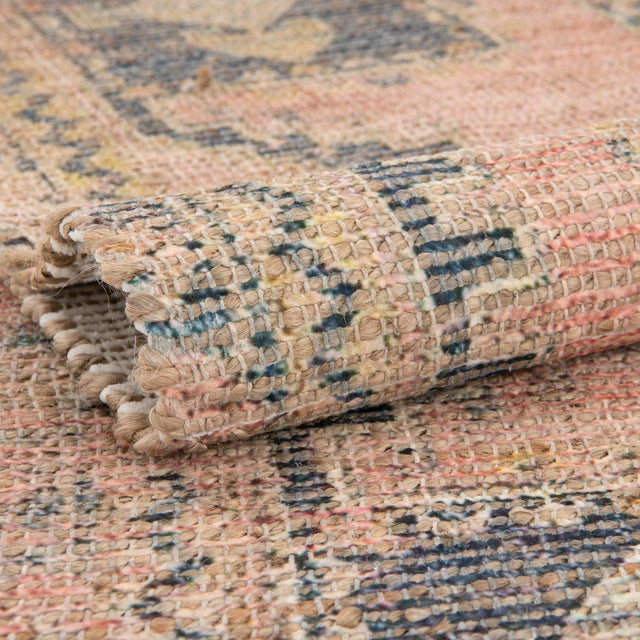 Antique Red 7' 10 x 7' 10 Chenille Jute Square Area Rug Vintage Distressed Boho All Natural Eco-Friendly Sustainable Carpet for Living Dining Office Dorm Rooms for Sale at Rug Engine