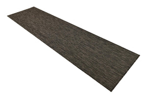 Black 2' 7 x 10' Outdoor Solid Runner Area Rug Weather Resistant for Patio, Deck, Terrace, Balcony, Porch 100% Polypropylene Minimalist Waterproof Carpet for Sale at Rug Engine