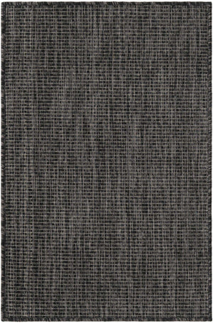 Black 2' x 3' 1 Outdoor Solid Rectangle Area Rug Weather Resistant for Patio, Deck, Terrace, Balcony, Porch 100% Polypropylene Minimalist Waterproof Carpet for Sale at Rug Engine