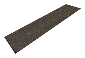 Black 2' x 8' Outdoor Solid Runner Area Rug Weather Resistant for Patio, Deck, Terrace, Balcony, Porch 100% Polypropylene Minimalist Waterproof Carpet for Sale at Rug Engine