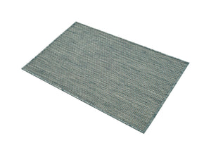 Aquamarine 2' x 3' 1 Outdoor Solid Rectangle Area Rug Weather Resistant for Patio, Deck, Terrace, Balcony, Porch 100% Polypropylene Minimalist Waterproof Carpet for Sale at Rug Engine