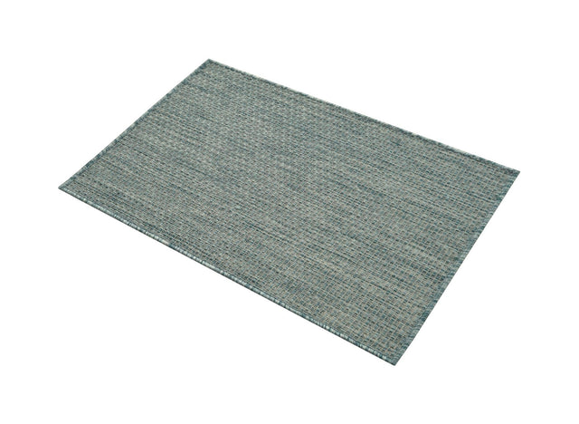 Aquamarine 2' x 3' 1 Outdoor Solid Rectangle Area Rug Weather Resistant for Patio, Deck, Terrace, Balcony, Porch 100% Polypropylene Minimalist Waterproof Carpet for Sale at Rug Engine