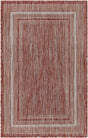 Rust Red 2' x 3' 1 Outdoor Border Rectangle Area Rug Weather Resistant for Patio, Deck, Terrace, Balcony, Porch 100% Polypropylene Classic Bordered Carpet for Sale at Rug Engine