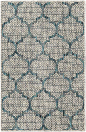 Gray 2' x 3' 1 Outdoor Trellis Rectangle Area Rug Weather Resistant for Patio, Deck, Terrace, Balcony, Porch Geometric Design Water Safe Outside Carpet for Sale at Rug Engine