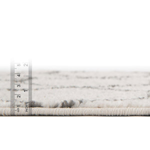 Ivory 2' x 8' 8 Trellis Frieze Runner Area Rug Geometric Modern Unique Stain Resistant Easy Clean Carpet for Living, Dining, Bedrooms, Office for Sale at Rug Engine