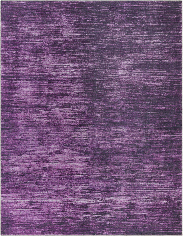 Purple 7' 10 x 10' Asha Rectangle Area Rug 100% Chenille Cotton Easy Clean Indoor Living Dining Bedroom Office Carpet for Sale at Rug Engine