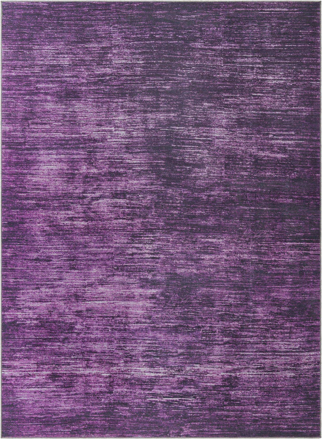 Purple 9' x 12' Asha Rectangle Area Rug 100% Chenille Cotton Easy Clean Indoor Living Dining Bedroom Office Carpet for Sale at Rug Engine