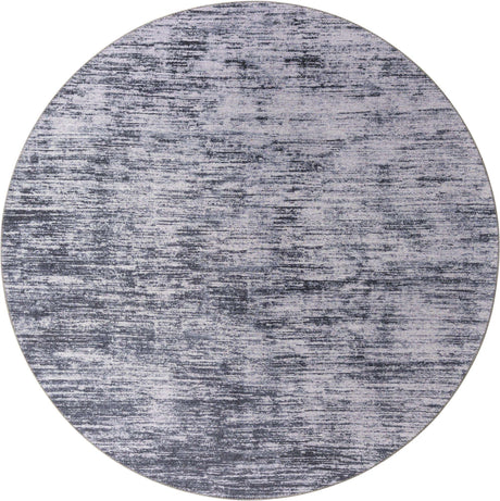 Gray 7' 10 x 7' 10 Asha Round Area Rug 100% Chenille Cotton Easy Clean Indoor Living Dining Bedroom Office Carpet for Sale at Rug Engine