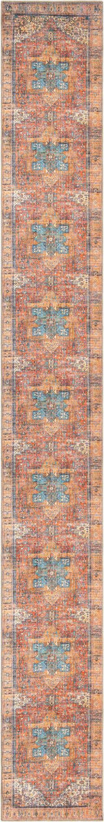 Washable Rust Red 2' 6 x 19' 8 Timeless Runner Area Rug Easy to Clean Stain Resistant & Durable Traditional Classic Vintage Design Carpet for Sale at Rug Engine