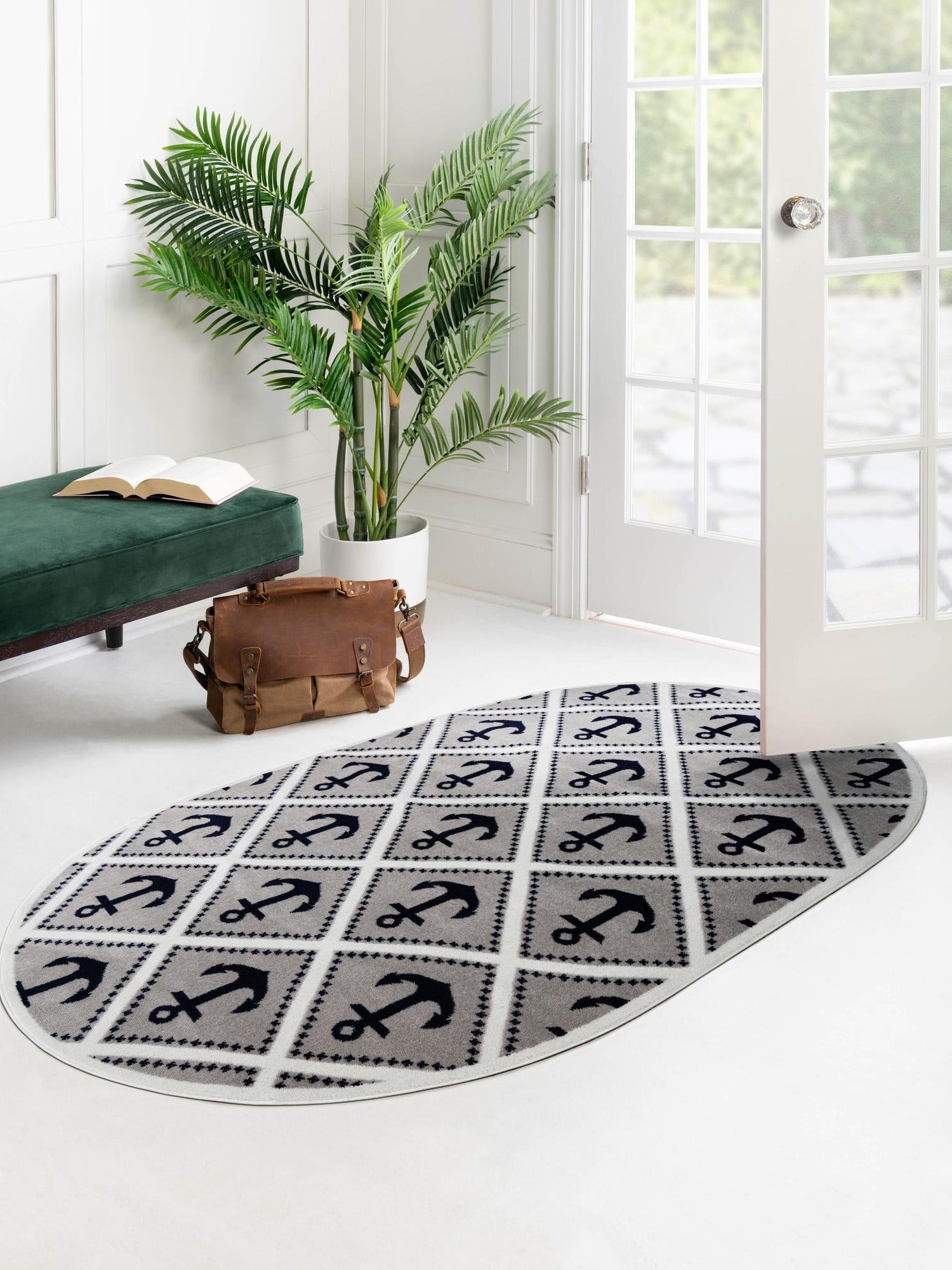 Gray 5' 3 x 8' Metro Oval Area Rug 100% Polypropylene Abstract Modern Easy Clean Carpet for Living Room, Dining, Bedrooms for Sale at Rug Engine