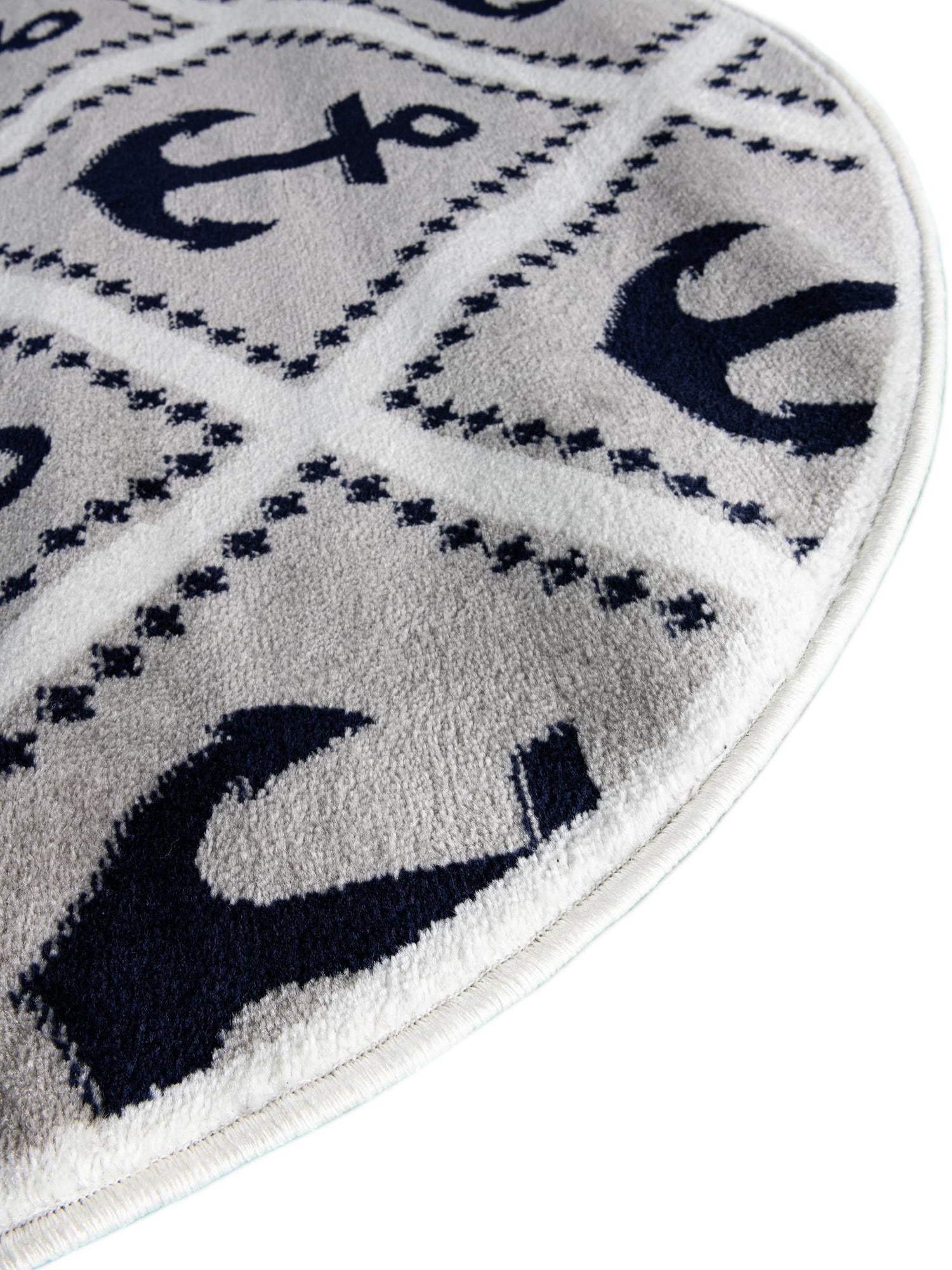 Gray 7' 10 x 7' 10 Metro Round Area Rug 100% Polypropylene Abstract Modern Easy Clean Carpet for Living Room, Dining, Bedrooms for Sale at Rug Engine
