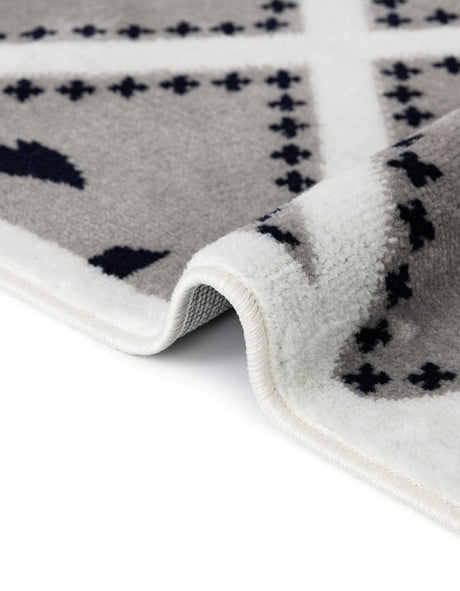 Gray 6' 1 x 6' 1 Metro Round Area Rug 100% Polypropylene Abstract Modern Easy Clean Carpet for Living Room, Dining, Bedrooms for Sale at Rug Engine