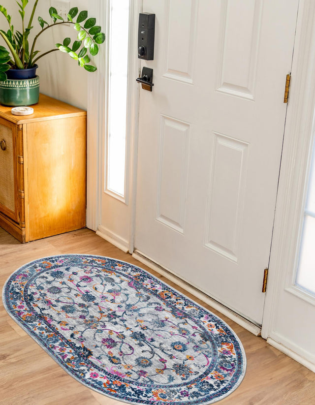 Ivory 3' 7 x 5' 3 Budapest Oval Area Rug 70% Polypropylene & 30% Polyester With Cotton Backing Traditional Classical Room Carpet for Sale at Rug Engine