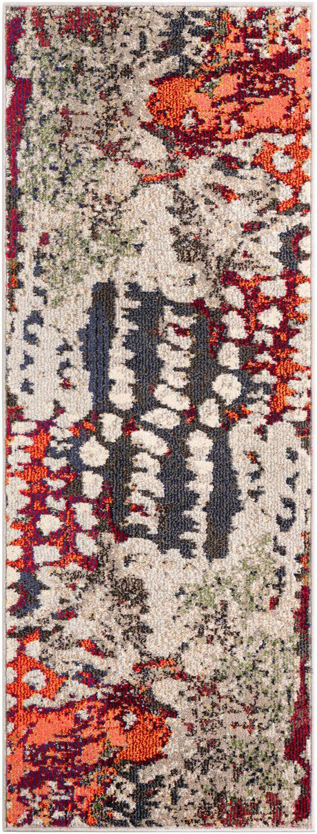 Multicolor 2' x 5' 1 Haerfest Runner Area Rug Abstract Super Colorful Modern Vivid Carpet for Unique Interior Design Room Decorating for Sale at Rug Engine