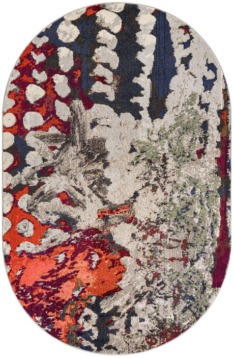 Multicolor 5' 3 x 7' 10 Haerfest Oval Area Rug Abstract Super Colorful Modern Vivid Carpet for Unique Interior Design Room Decorating for Sale at Rug Engine