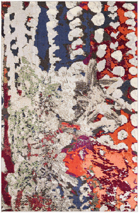 Multicolor 6' 1 x 9' Haerfest Rectangle Area Rug Abstract Super Colorful Modern Vivid Carpet for Unique Interior Design Room Decorating for Sale at Rug Engine