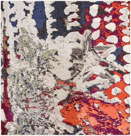 Multicolor 7' 10 x 7' 10 Haerfest Square Area Rug Abstract Super Colorful Modern Vivid Carpet for Unique Interior Design Room Decorating for Sale at Rug Engine