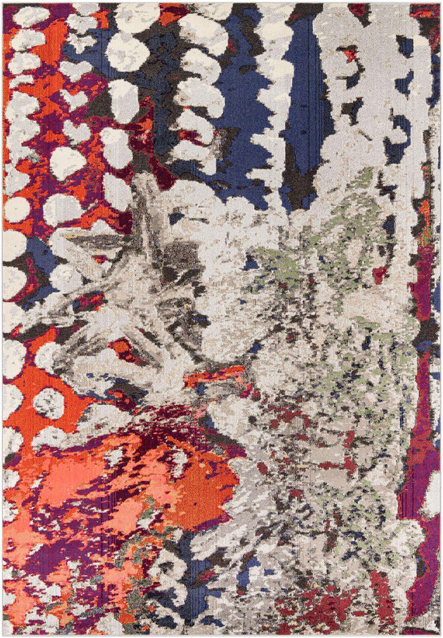 Multicolor 7' 10 x 11' Haerfest Rectangle Area Rug Abstract Super Colorful Modern Vivid Carpet for Unique Interior Design Room Decorating for Sale at Rug Engine